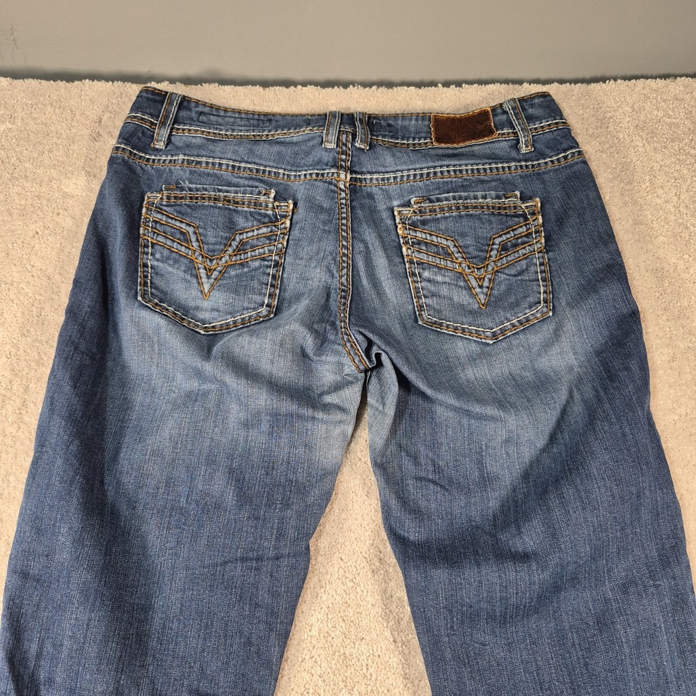 Women Vigoss Collection bootcut jeans stretch blend low cut medium sandblast Y2K - Picture 13 of 16